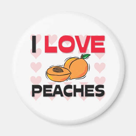 I Love Peaches Magneet (Voorkant)