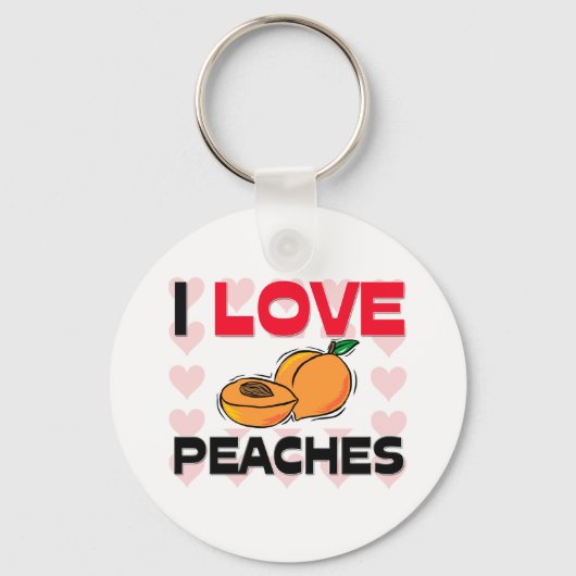 I Love Peaches Sleutelhanger (Voorkant)