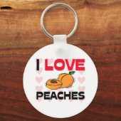 I Love Peaches Sleutelhanger (Voorkant)