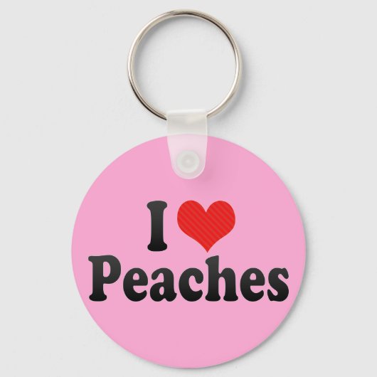 I Love Peaches Sleutelhanger (Voorkant)