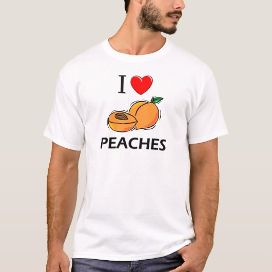 I Love Peaches T-shirt (Voorkant)