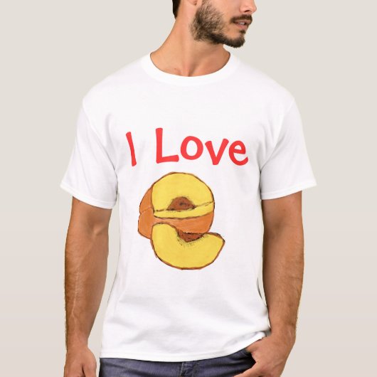 I Love Peaches T-shirt (Voorkant)