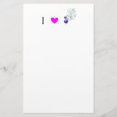 I Love Peacocks Briefpapier (Voorkant)