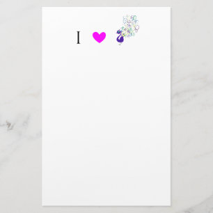 I Love Peacocks Briefpapier