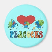 I Love Peacocks Magneet (Voorkant)