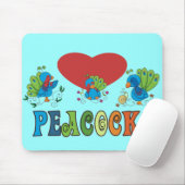 I Love Peacocks Muismat (Met muis)