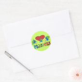 I Love Peacocks Ronde Sticker (Envelop)