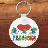 I Love Peacocks Sleutelhanger (Voorkant)