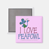 I Love Peafowl Magneet (Voorkant / Achterkant)