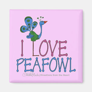 I Love Peafowl Magneet