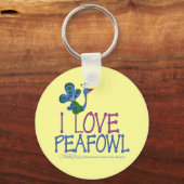 I Love Peafowl Sleutelhanger (Voorkant)