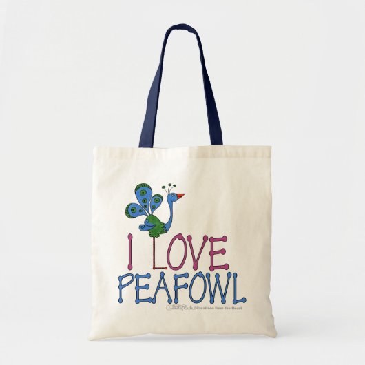 I Love Peafowl Tote Bag (Voorkant)