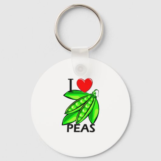 I Love Peas Sleutelhanger (Voorkant)