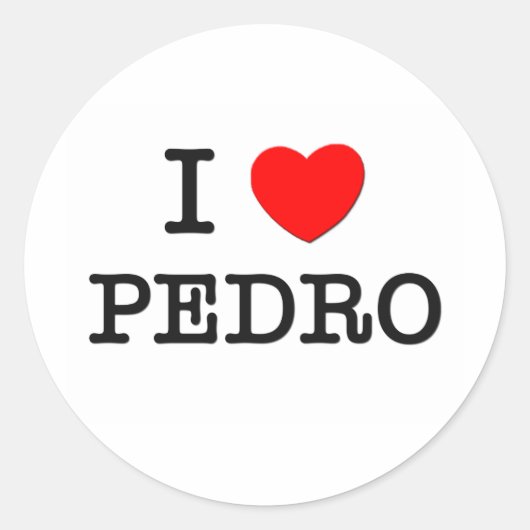 I Love Pedro Ronde Sticker (Voorkant)