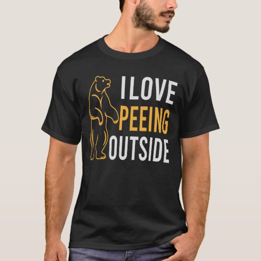 I Love Peeing Outside funny Camping Hiking T-shirt (Voorkant)