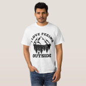 I Love Peeing Outside - Funny Hiking Camping Gift  T-shirt (Voorkant volledig)