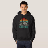 I Love Peeing Outside Sunset Retro Outdoor Camping Hoodie (Voorkant volledig)