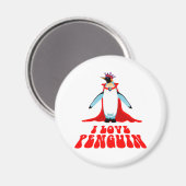I Love Penguin Magneet (Voorkant / Achterkant)
