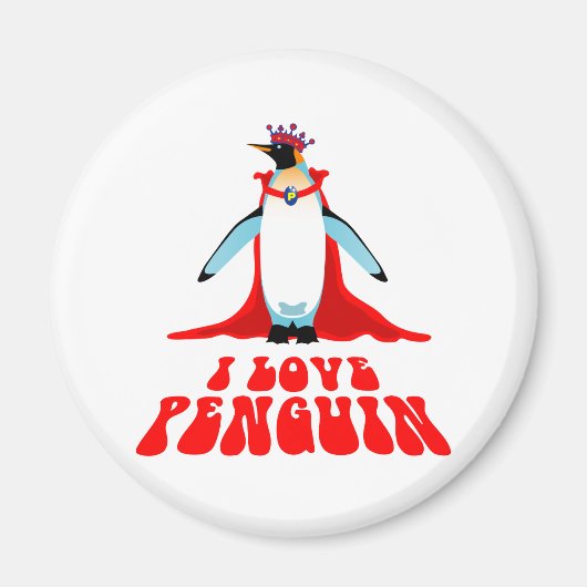 I Love Penguin Magneet (Voorkant)