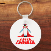 I Love Penguin Sleutelhanger (Voorkant)