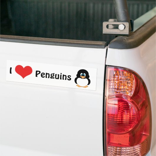 I Love Penguins Bumpersticker (Op Truck)
