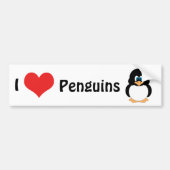 I Love Penguins Bumpersticker (Voorkant)