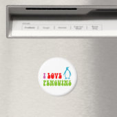 I Love Penguins Magneet (Insitu (Vaatwasser))