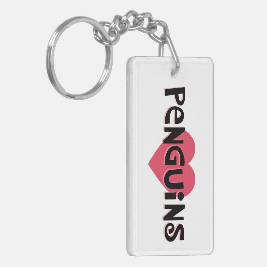 I Love Penguins Sleutelhanger (Voorkant Links)