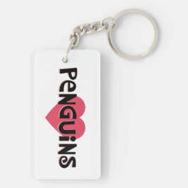 I Love Penguins Sleutelhanger