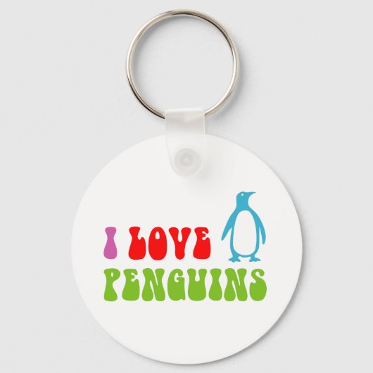 I Love Penguins Sleutelhanger (Voorkant)