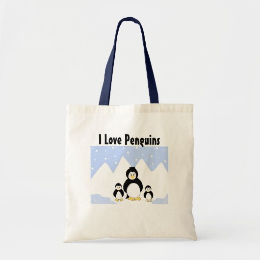I Love Penguins Tote Bag (Voorkant)