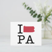 I Love Pennsylvania Briefkaart (Staand voorkant)