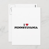 I Love Pennsylvania Briefkaart (Voorkant / Achterkant)