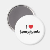 I Love Pennsylvania Magneet (Voorkant / Achterkant)