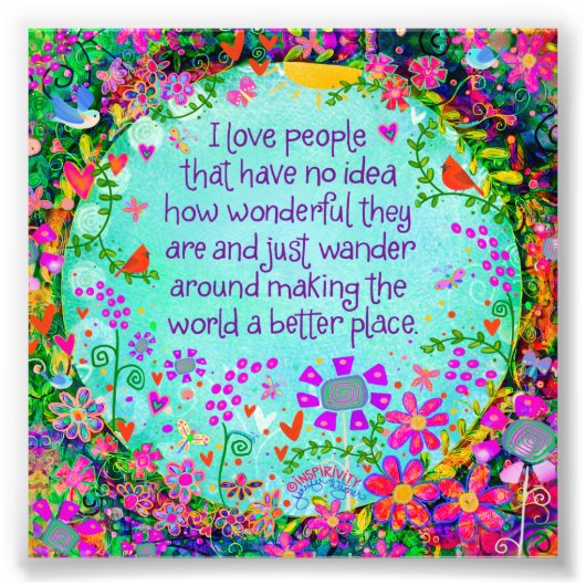 I Love People's Inspiron Photo Print Foto Afdruk (Voorkant)