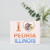 I Love Peoria, IL Briefkaart (Staand voorkant)