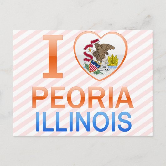 I Love Peoria, IL Briefkaart (Voorkant)