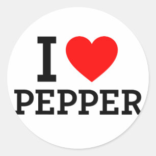 I Love Pepper Ronde Sticker