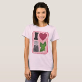 I Love Peppermint Visual Icons Holiday T-shirt (Voorkant volledig)