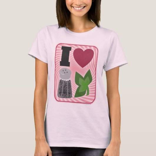 I Love Peppermint Visual Icons Holiday T-shirt (Voorkant)