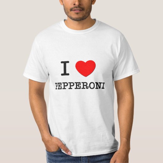 I Love Pepperoni T-shirt (Voorkant)