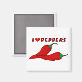 I Love Peppers Magneet (Voorkant / Achterkant)
