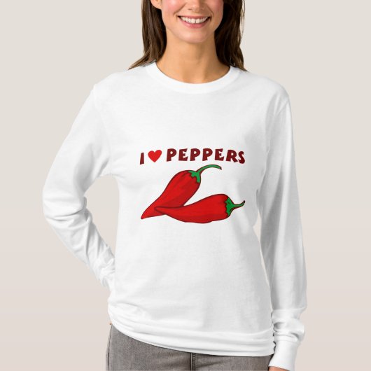 I Love Peppers T-shirt (Voorkant)