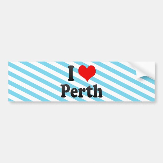 I Love Perth, Australië Bumpersticker (Voorkant)