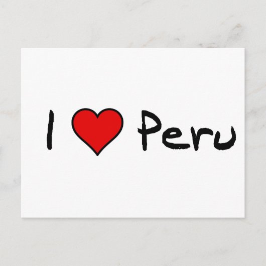 I love Peru Briefkaart (Voorkant)