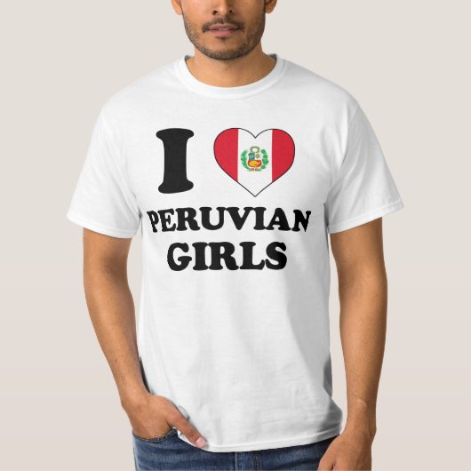 I love Peruvian Girls T-shirt (Voorkant)
