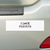 I Love Pervets.png Bumpersticker (Op auto)