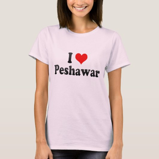 I Love Peshawar, Pakistan T-shirt (Voorkant)