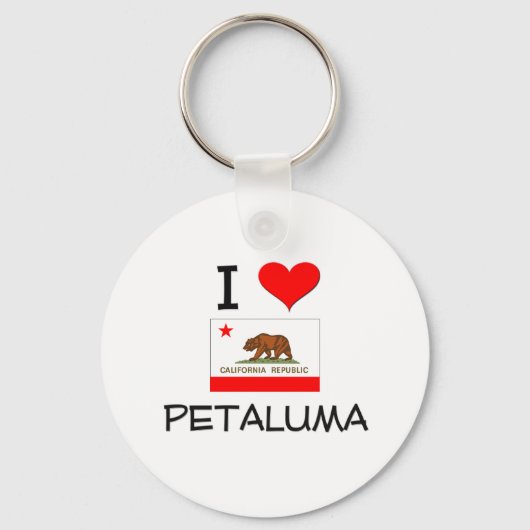 I Love PETALUMA California Sleutelhanger (Voorkant)