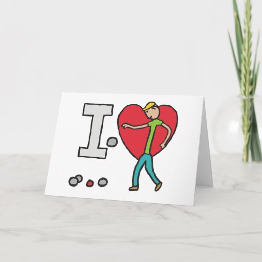 I Love Petanque Kaart (Voorkant)